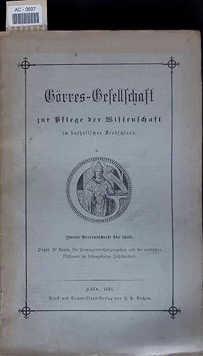 Bild des Verkufers fr Die Propaganda-Congregation und die nordischen Missionen im siebenzehnten Jahrhundert. zum Verkauf von Antiquariat Bookfarm