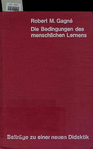 Seller image for Die Bedingungen des menschlichen Lernens. AC-0441 for sale by Antiquariat Bookfarm