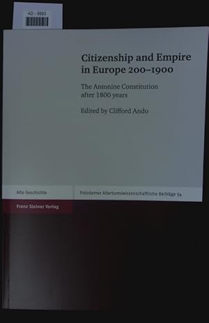 Bild des Verkufers fr Citizenship and empire in Europe 200-1900. zum Verkauf von Antiquariat Bookfarm