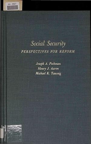 Bild des Verkufers fr Social security. Perspectives for reform zum Verkauf von Antiquariat Bookfarm