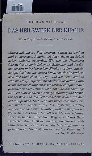 Imagen del vendedor de Das Heilswerk der Kirche. AC-2790 a la venta por Antiquariat Bookfarm
