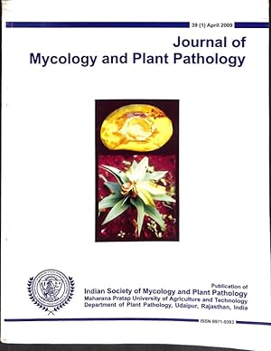 Seller image for Journal of Mycology and Plant Pathology Volume 39(1) for sale by Majestic Books