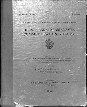 Seller image for Journal of the Andhra Historical Research Society Vol. XXXVIII - Part I for sale by Majestic Books