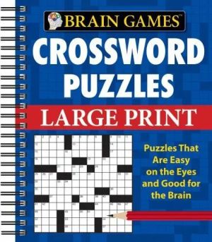 Seller image for Brain Games - Crossword Puzzles - Large Print (Blue) for sale by ChristianBookbag / Beans Books, Inc.