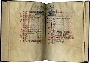 Calendar from a Book of Hours; in Latin, illuminated manuscript on parchment