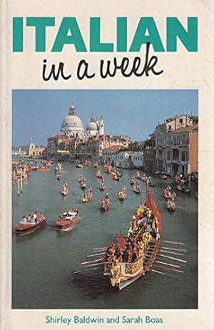 Bild des Verkufers fr Italian In A Week zum Verkauf von WeBuyBooks 2
