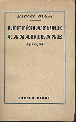 Seller image for Littrature Canadienne for sale by BYTOWN BOOKERY