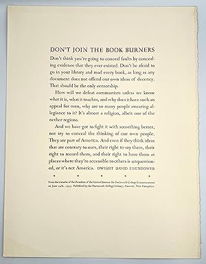 [BROADSIDE] DON'T JOIN THE BOOK BURNERS