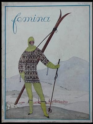 FEMINA JANVIER 1925 MODE, GEORGES LEPAPE, POIRET, LANVIN, PATOU, LELONG