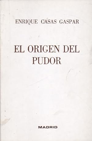 Imagen del vendedor de El origen del pudor a la venta por LIBRERA GULLIVER