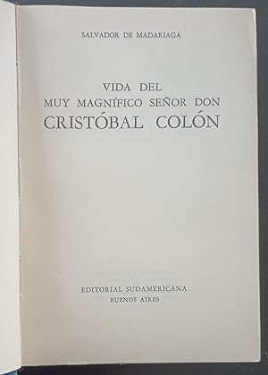 Seller image for Vida Del Muy Magnifico Senor Don Cristobal Colon for sale by Trouve Books