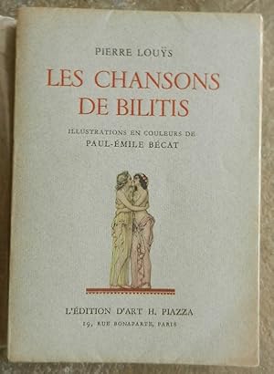 Seller image for Les chansons de Bilitis, traduites du grec. for sale by Librairie les mains dans les poches