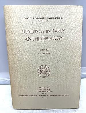 Seller image for Readings in Early Anthropology. Viking Fund Publications in Anthropology, Number 40 for sale by Prestonshire Books, IOBA