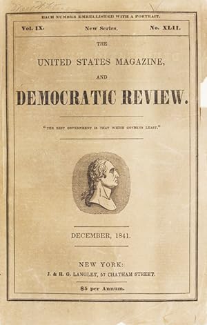 Bild des Verkufers fr The United States Magazine, and Democratic Review zum Verkauf von James Cummins Bookseller, ABAA