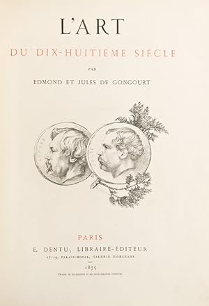 Bild des Verkufers fr L'Art du Dix-Huitime Sicle zum Verkauf von James Cummins Bookseller, ABAA