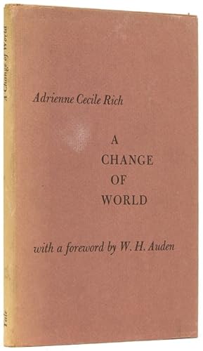 Bild des Verkufers fr A Change of World. With a foreword by W. H. Auden zum Verkauf von James Cummins Bookseller, ABAA