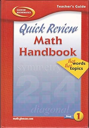 Immagine del venditore per Quick Review Math Handbook Hot Words, Hot Topics, Book 1, Teacher's Guide venduto da ZBK Books