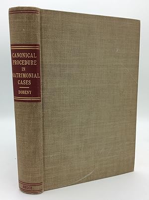 Image du vendeur pour CANONICAL PROCEDURE IN MATRIMONIAL CASES: Formal Judicial Procedure mis en vente par Kubik Fine Books Ltd., ABAA