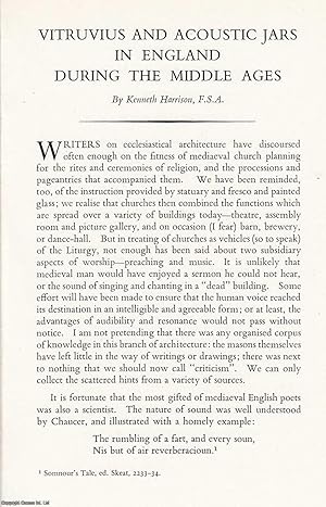 Vitruvius and Acoustic Jars in England During The Middle Ages. An original article from the Trans...