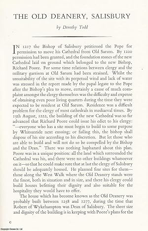 The Old Deanery, Salisbury. An original article from the Transactions of The Ancient Monuments So...