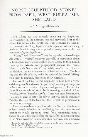 Seller image for Norse Sculptured Stones from Papil, West Burra Isle, Shetland. An original article from the Transactions of The Ancient Monuments Society, 1971. for sale by Cosmo Books