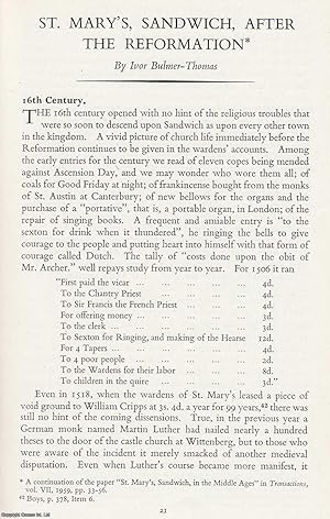 St. Mary's, Sandwich, After The Reformation. An original article from the Transactions of The Anc...