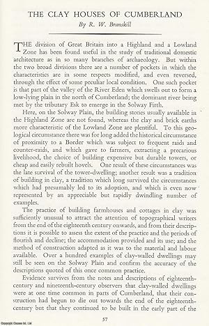 Imagen del vendedor de The Clay Houses of Cumberland. An original article from the Transactions of The Ancient Monuments Society, 1962. a la venta por Cosmo Books