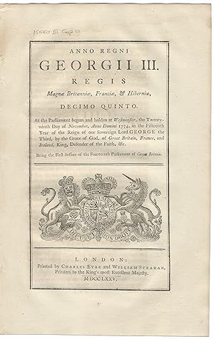 NEW ENGLAND RESTRAINING ACT (1775). An Act to restrain the Trade and Commerce of the Provinces of...