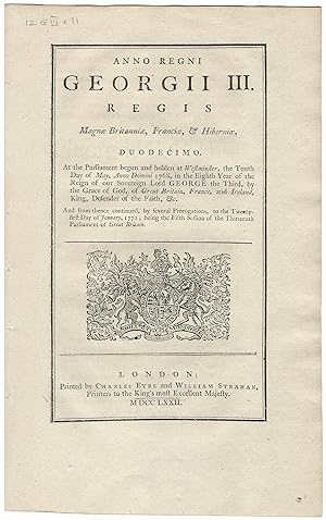ROYAL MARRIAGES ACT (1772). An Act for the better regulating the future Marriages of the Royal Fa...