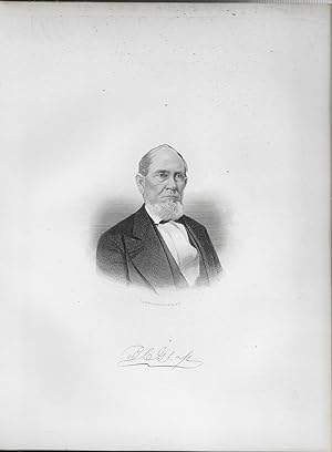 Beeri Christy Glass Portrait, Steel Engraving, with Facsimile Signature