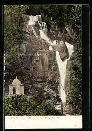 Ansichtskarte Penang, Waterfall, Botan. Gardens