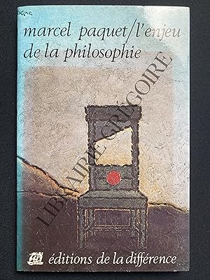 Imagen del vendedor de L'ENJEU DE LA PHILOSOPHIE a la venta por Yves Grgoire