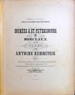 Bild des Verkufers fr Soires  St. Petersbourg, 6 morceaux pour piano : Op. 44, No 1-2 zum Verkauf von Paul van Kuik Antiquarian Music