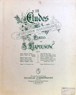 Image du vendeur pour 12 tudes d`excution transcendante pour le piano. Op. 11. Etude X. Lesghinka mis en vente par Paul van Kuik Antiquarian Music