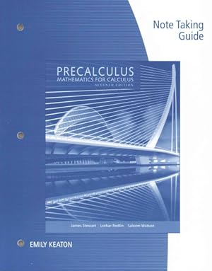 Imagen del vendedor de Precalculus Note Taking Guide : Mathematics for Calculus a la venta por GreatBookPrices