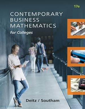 Seller image for Contemporary Business Mathematics for Colleges for sale by GreatBookPrices