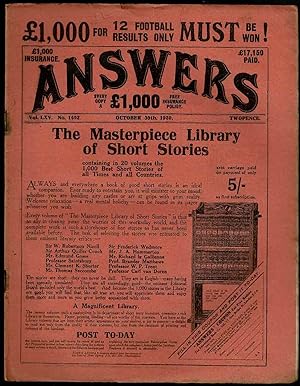 Answers No.1692 October 30th 1920