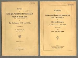 Bericht der Königl. Gärtnerlehranstalt Berlin-Dahlem bei Berlin-Steglitz für die Etatsjahre 1914 ...