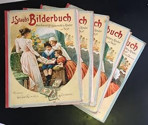 Seller image for J. Staub's Bilderbuch: Anschauungsunterricht fr Kinder mit Text - ein Buch fr Haus und Schule: Fnf Bnde (vollst.) for sale by Antiquariat Im Seefeld / Ernst Jetzer