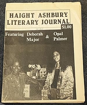 Haight Ashbury Literary Journal, Volume 1, Number 6, featuring Deborah Major & Opal Palmer