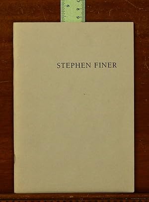 Immagine del venditore per Stephen Finer: 2nd - 27th May 1995. Art Exhibition Catalog, Bernard Jacobson Gallery. venduto da grinninglion