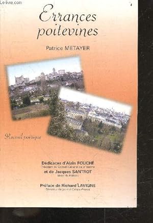 Imagen del vendedor de Errances poitevines - Recueil poetique a la venta por Le-Livre