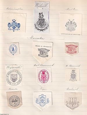 Victorian era Scrapbook, titled in ink Crests. Approximately 32 pages, pasted with many hundreds ...