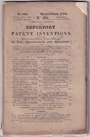 February 1846. The Repertory of Patent Inventions, and other Discoveries and Improvements in Arts...