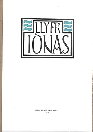 Seller image for Llyfr Ionas (The Book of Jonah) [Prospectus] for sale by The Bookshop at Beech Cottage