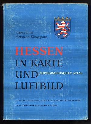 Bild des Verkufers fr Hessen in Karte und Luftbild. Topographischer Atlas. Teil 1. zum Verkauf von Antiquariat Liberarius - Frank Wechsler