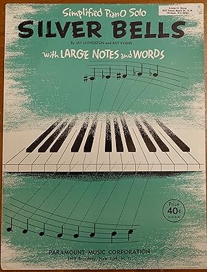 Imagen del vendedor de Silver Bells (Simplified Piano Solo with Large Notes and Words) a la venta por Faith In Print