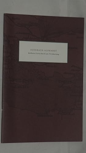 Immagine del venditore per Auerbach-Alphabet : Karlheinz (Carlo) Barck zum 70. Geburtstag., (=Trajekte ; 2004, Sonderheft). venduto da Versandantiquariat Ingo Lutter