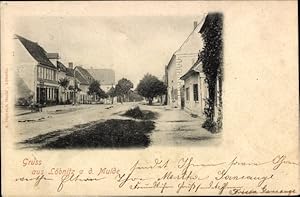 Ansichtskarte / Postkarte Löbnitz Delitzsch in Nordsachsen, Straßenpartie