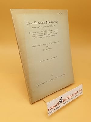 Bild des Verkufers fr Ural-Altaische Jahrbcher ; Volume 36 - Fasciculus B - MCMLXIII zum Verkauf von Roland Antiquariat UG haftungsbeschrnkt